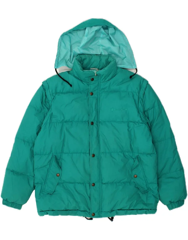 SERGIO TACCHINI Mens Hooded Padded Jacket UK 42 XL Green Polyester