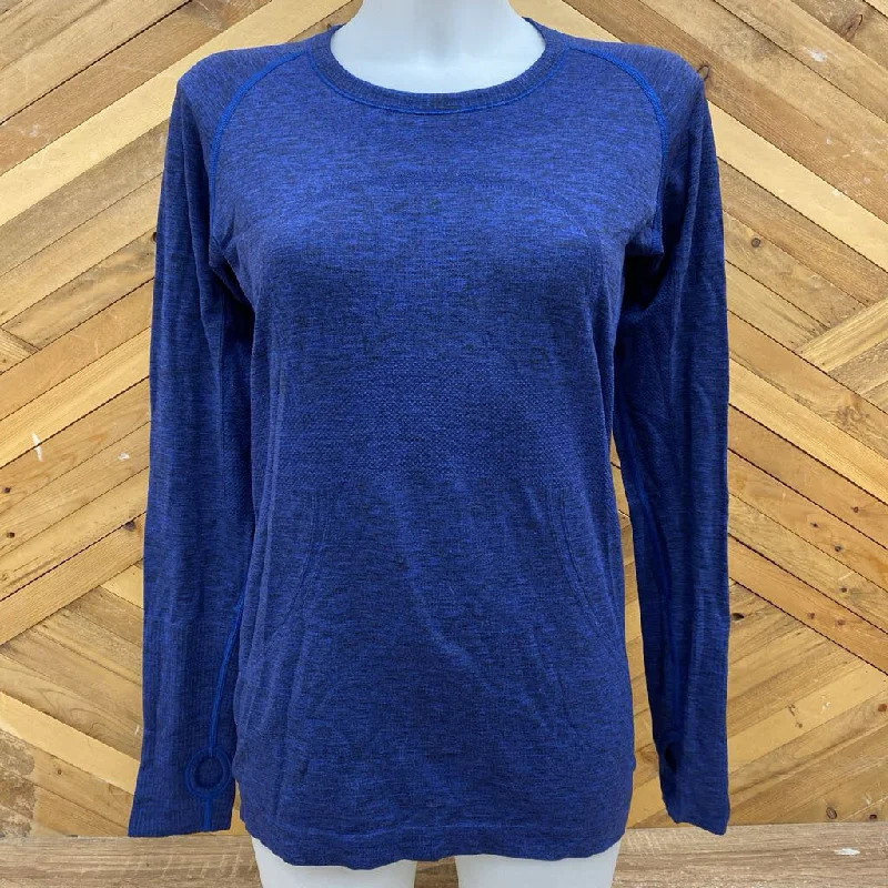 Lululemon - Women's Swiftly L/S Shirt: Navy Blue-women-MD