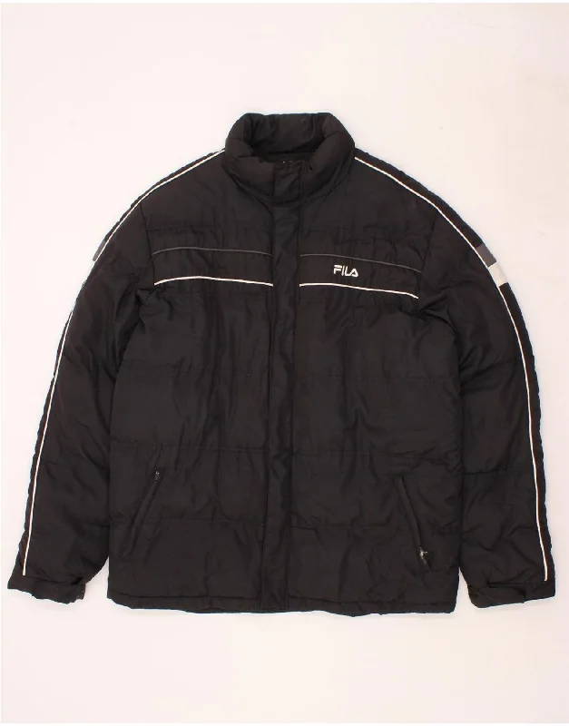 FILA Mens Padded Jacket UK 42 XL Black Polyester