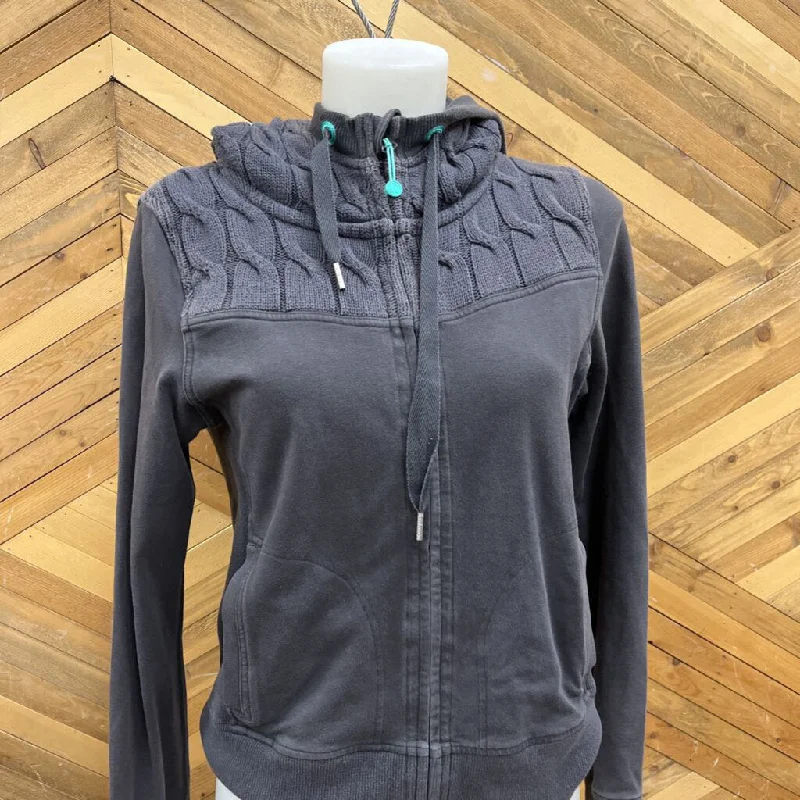 Lululemon- zip hoodie- MSRP comp $118: Grey/Teal-women-MD