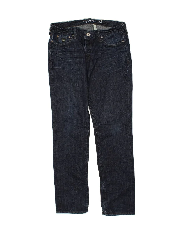 GUESS Mens Slim Jeans W34 L33 Navy Blue