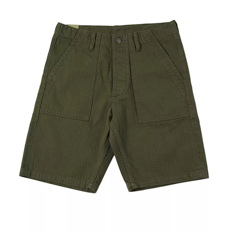 Vintage Herringbone Military Shorts for Men - Vietnam War OG-107 Pants