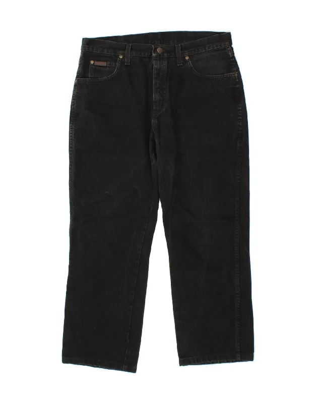 WRANGLER Mens Straight Jeans W36 L28 Black