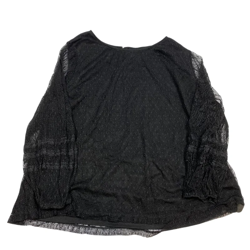 Top Long Sleeve By Ava & Viv In Black, Size: 4x