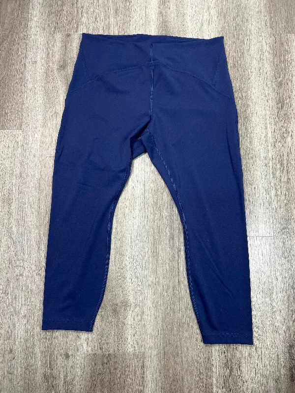 Athletic Leggings By Lululemon In Navy, Size: Xl