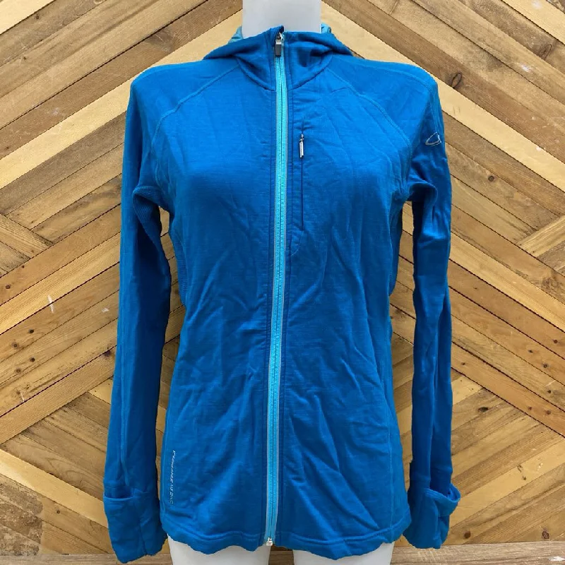 icebreaker - Women's Merino GT Full-Zip Hoodie - MSRP comp $280: Blue/Teal-women-LG