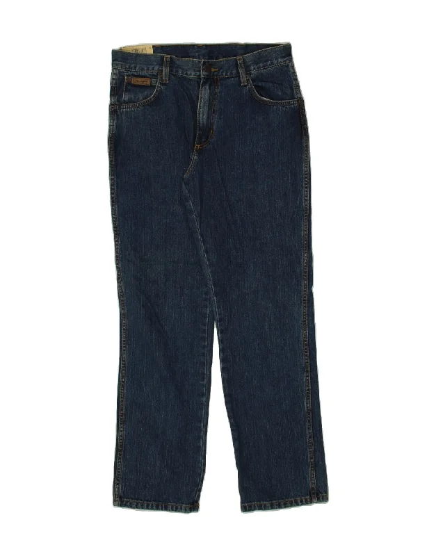 WRANGLER Mens Straight Jeans W32 L30 Blue Cotton