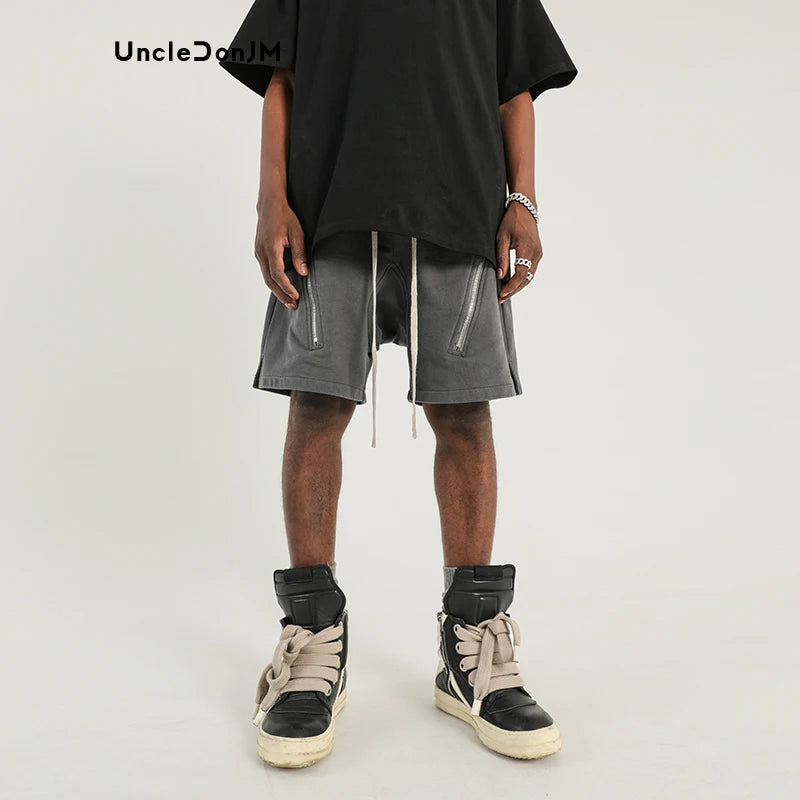 Loose Hanging Crotch Shorts for Men - Double Open Zippered - Summer Vibes