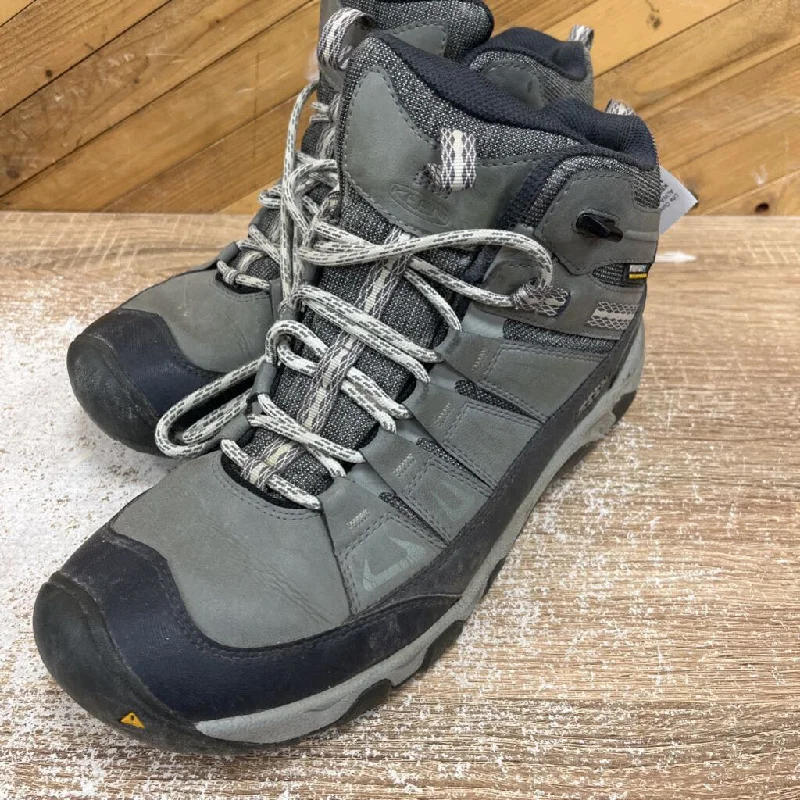 KEEN - Women's Oakridge Mid Polar Waterproof Hiking Boots - MSRP comp $190: Grey-women-W10