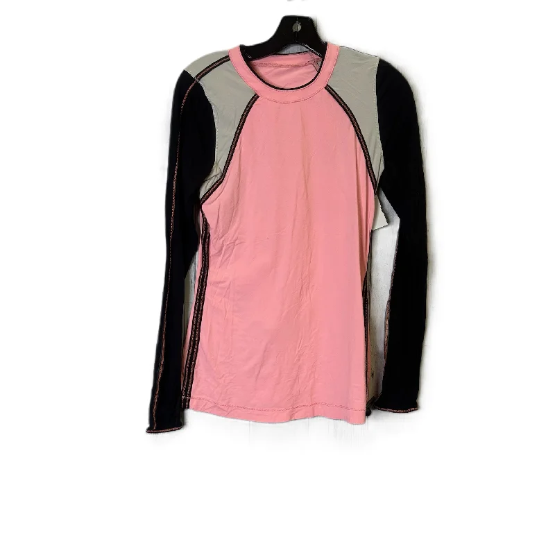 Athletic Top Long Sleeve Crewneck By Lululemon In Pink, Size: 6