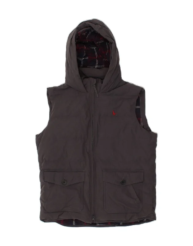 JACK WILLS Mens Hooded Padded Gilet UK 40 Large Grey