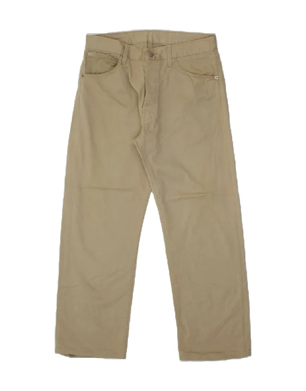 LEVI'S Mens 551 Straight Casual Trousers W33 L29 Beige Cotton