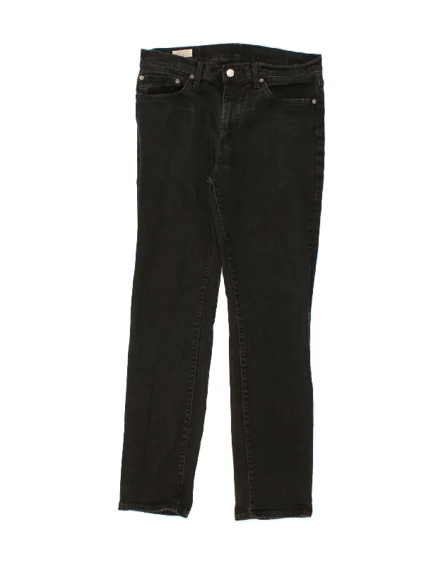 LEVI'S Mens Slim Jeans W34 L32  Black Cotton