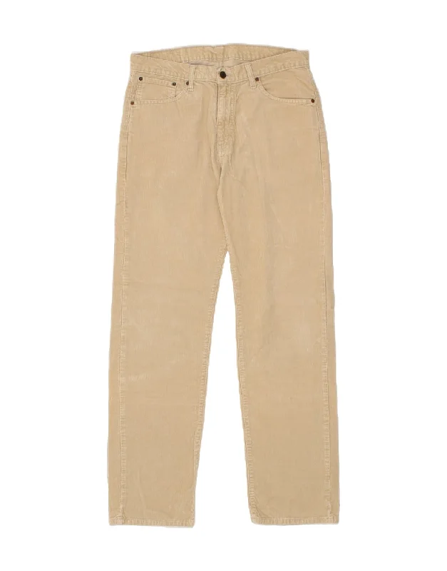 LEVI'S Mens 751 Straight Corduroy Trousers W34 L34 Beige Cotton