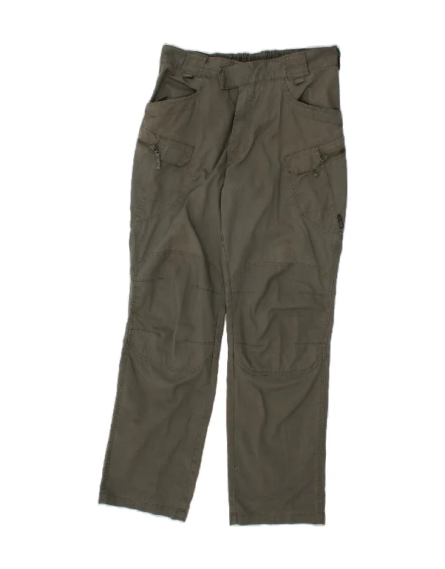 HELICON TEX Mens Straight Cargo Trousers XL W34 L33 Green Cotton