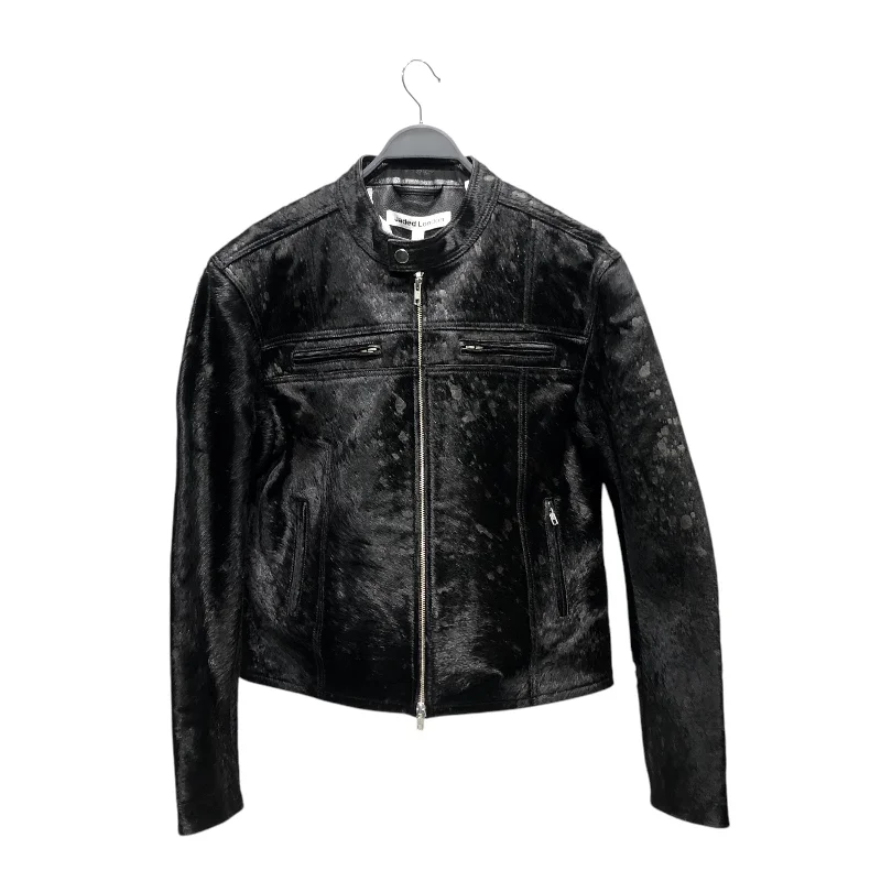 JADED LONDON/Leather Jkt/L/Cowhide/BLK/REAL LEATHER PISTON/ZIP UP