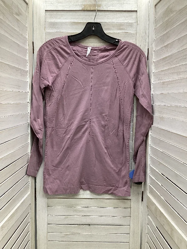 Athletic Top Long Sleeve Crewneck By Athleta In Purple, Size: S