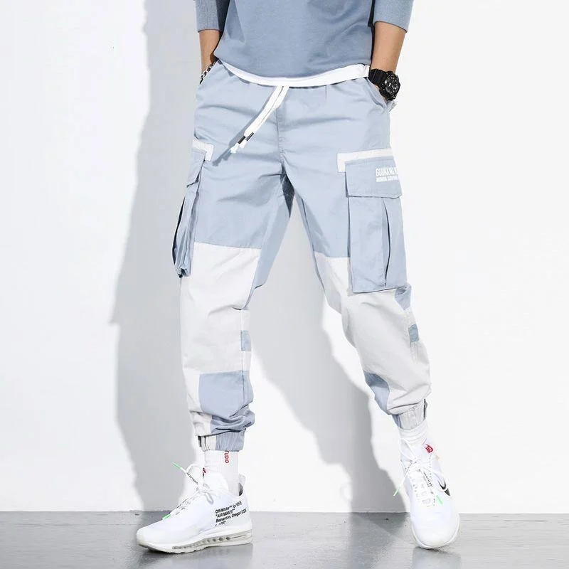 Men's Spring Hip Hop Cargo Pants W/ Ribons