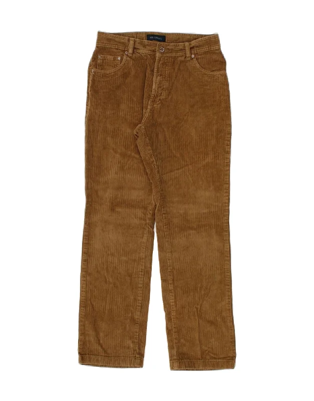 E.B. COMPANY Mens Straight Corduroy Trousers W32 L32 Brown Cotton