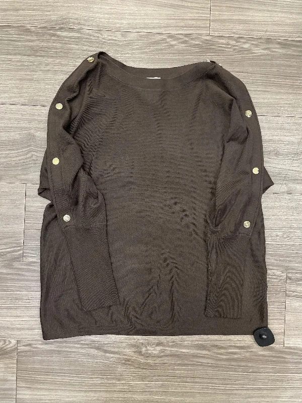 Top Long Sleeve By Anne Klein In Brown, Size: L