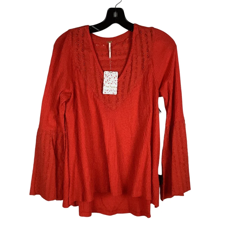 Top Long Sleeve By Free People In Red, Size: Xs