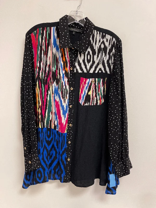 Top Long Sleeve By Calessa In Multi-colored, Size: Xl