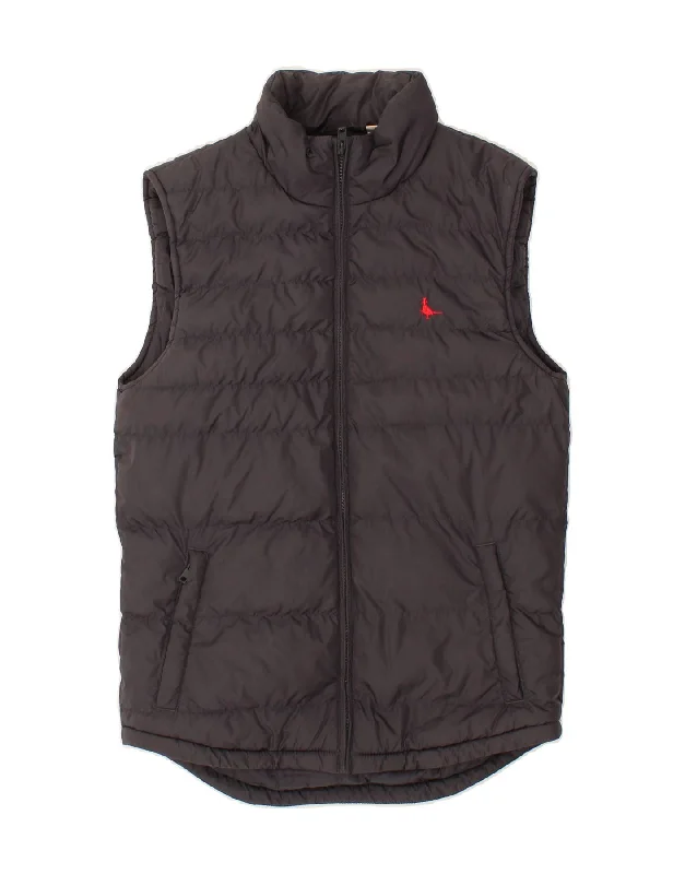 JACK WILLS Mens Padded Gilet  Small Grey Polyester