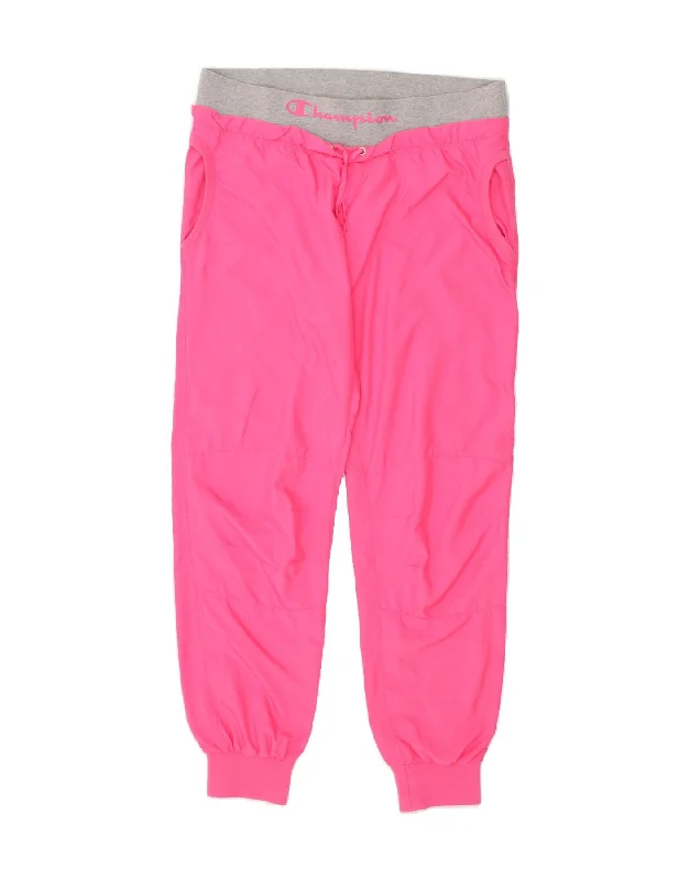 CHAMPION Womens Graphic Tracksuit Trousers Joggers UK 18 XL Pink Polyester