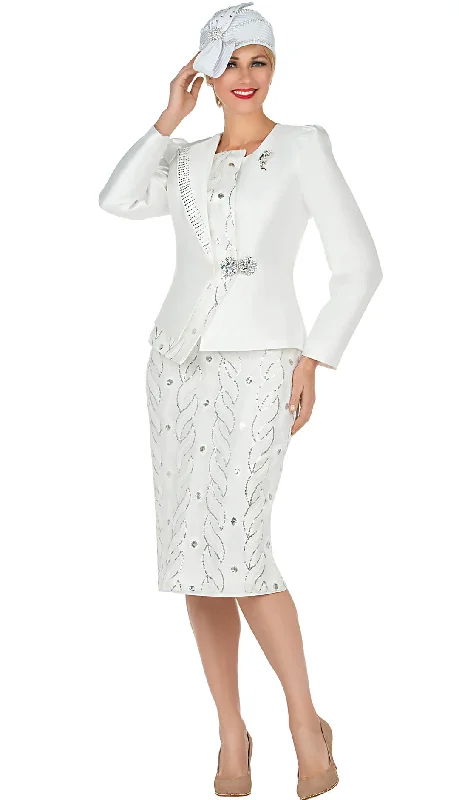 Giovanna Church Suit G1152-White