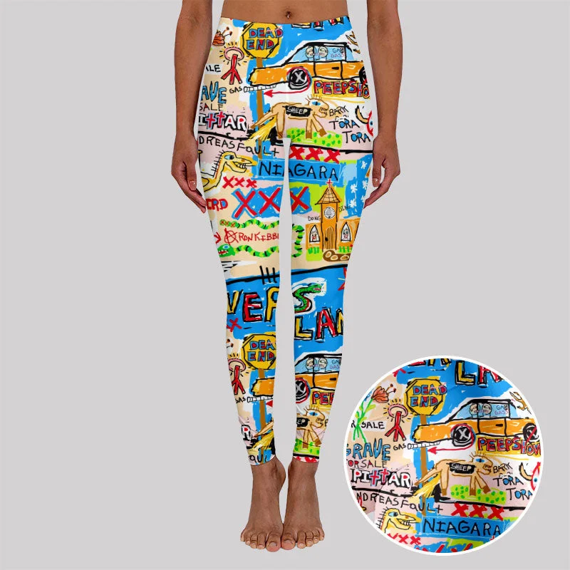 Funny Doodles Geek Leggings