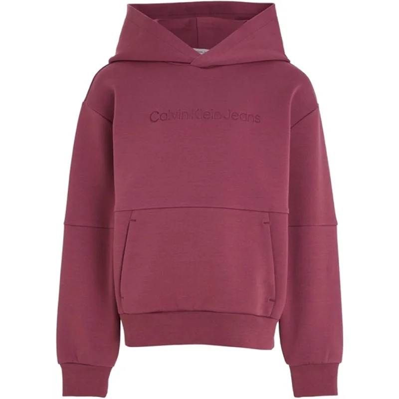 Calvin Klein Spacer Debossed Logo Hoodie Porpoise