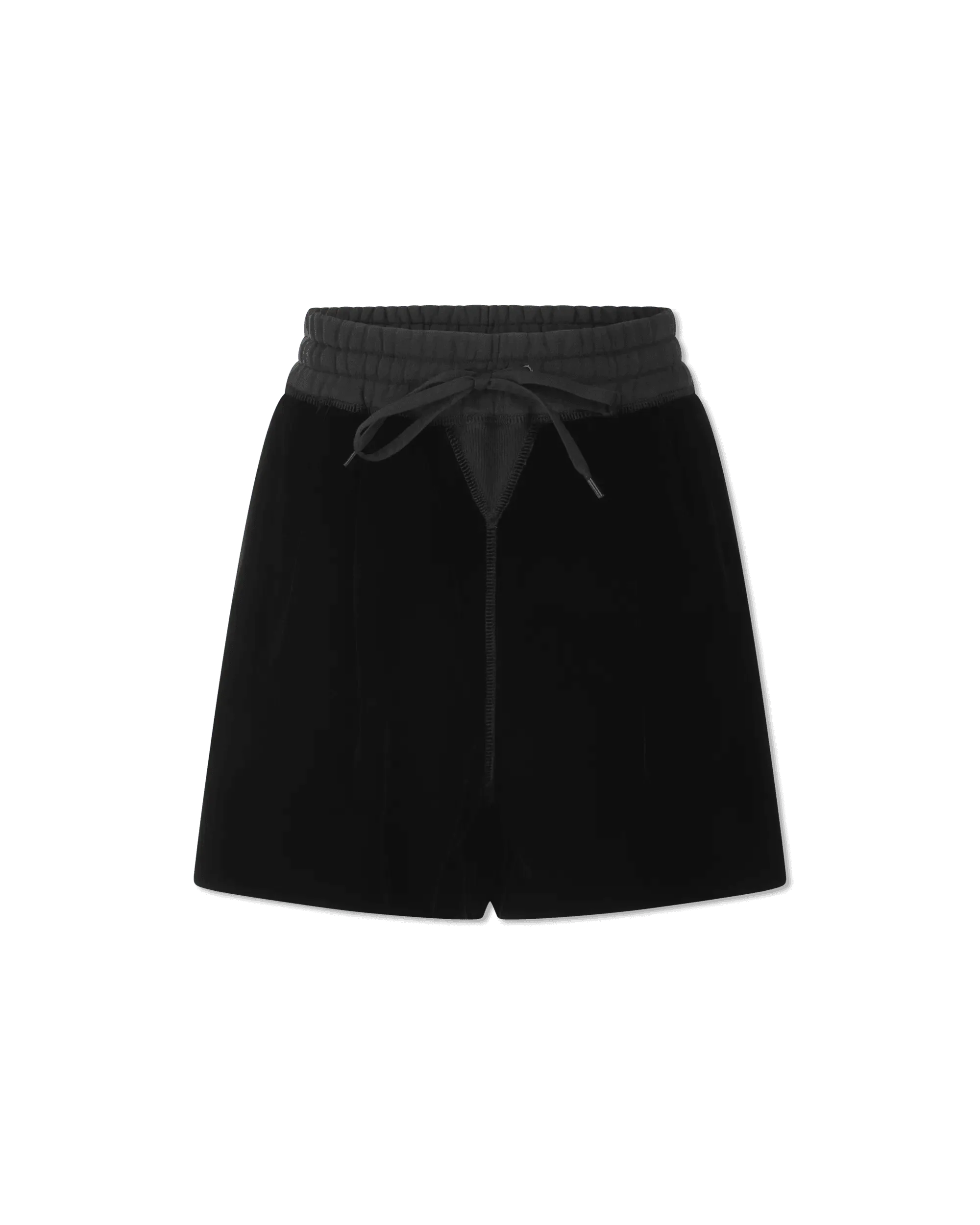 Embroidered Velvet Shorts