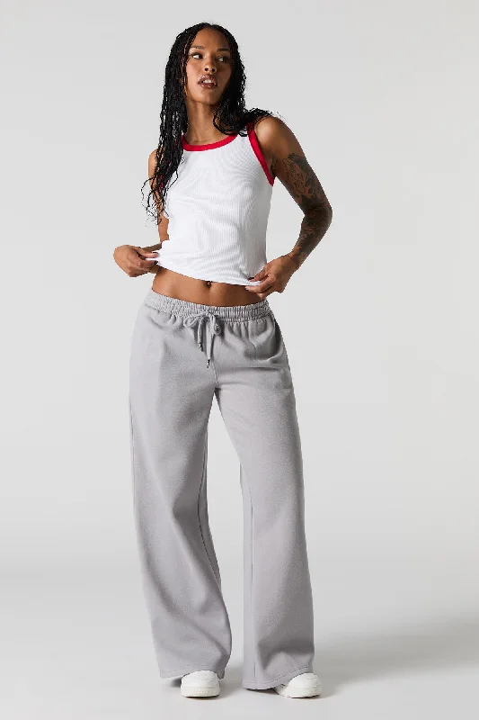 Fleece Wide Leg Sweatpant