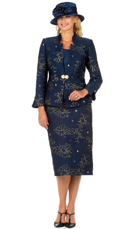 Giovanna Church Suit G1172-Navy