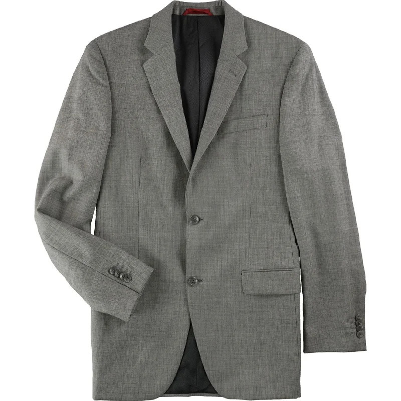 Alfani Mens Wool Two Button Blazer Jacket, Grey, 38 Long