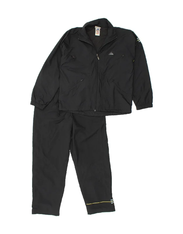 ADIDAS Womens Full Tracksuit UK 14 Large Black Polyester