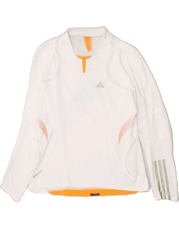 ADIDAS Womens Clima 365 Long Sleeve Tracksuit Top UK 16 Large White