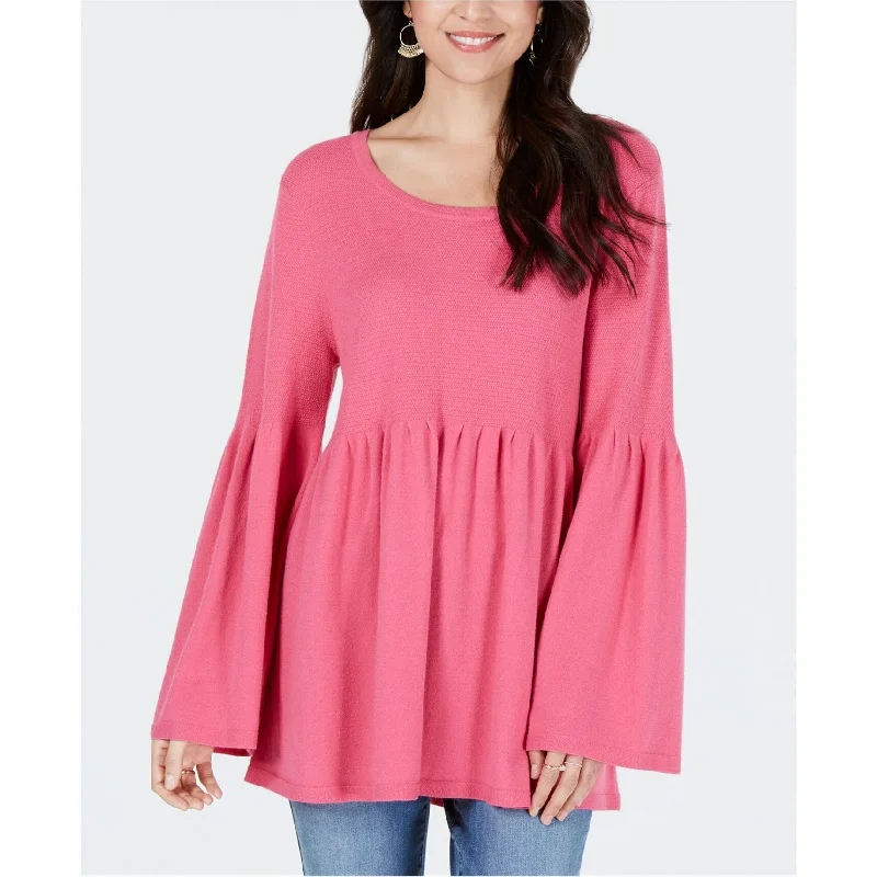 Style & Co. Womens Babydoll Pullover Sweater, Pink, X-Large