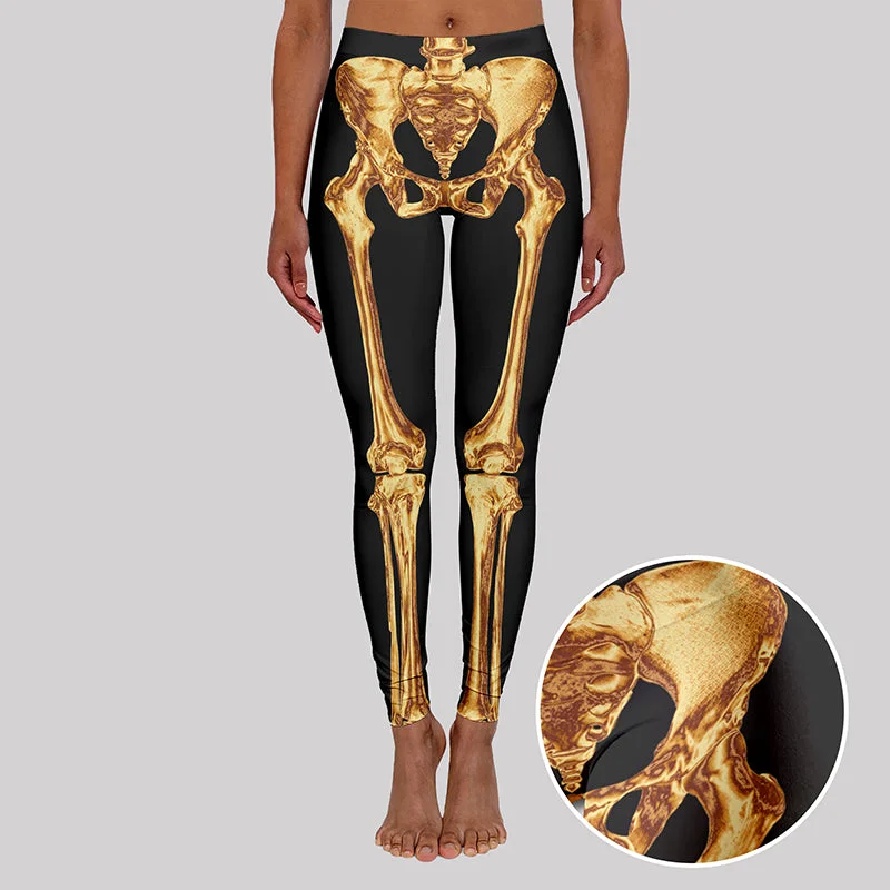 Gold Skeleton Geek Leggings