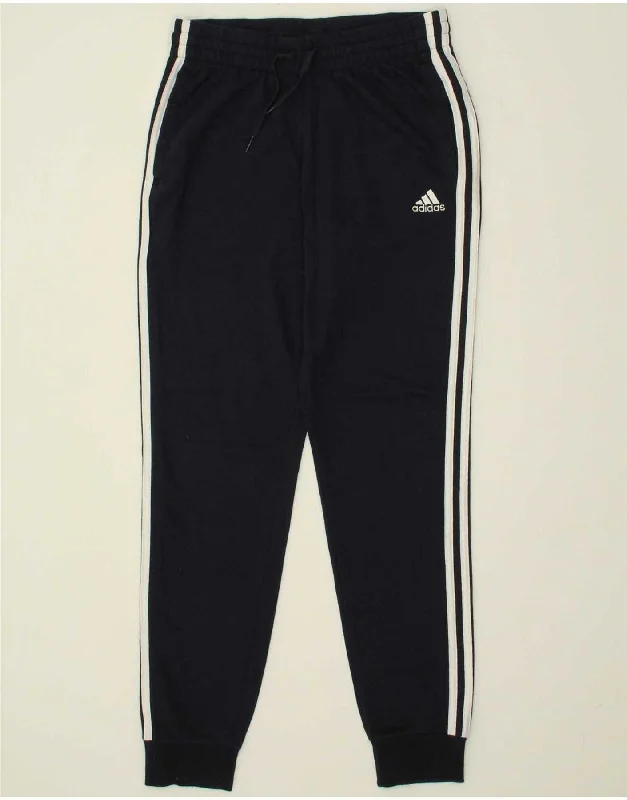 ADIDAS Womens Tracksuit Trousers Joggers UK 8/10 Small Navy Blue