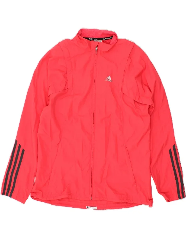 ADIDAS Womens Clima 365 Tracksuit Top Jacket UK 16 Large Pink Polyester