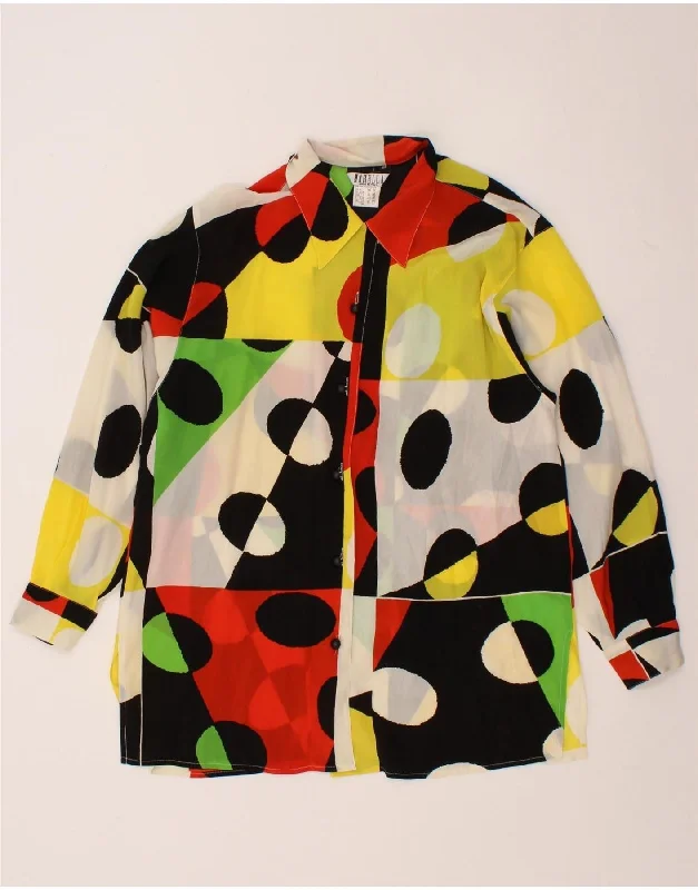 MARELLA Womens Shirt Blouse UK 10 Small Multicoloured Polka Dot Acetate