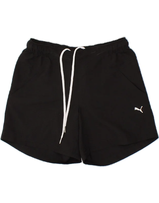 PUMA Womens Sport Shorts UK 12 Medium  Black Polyester