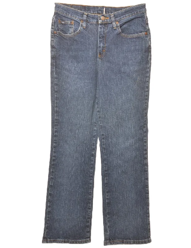 Riders Distressed Indigo Straight-Leg Jeans - W30 L31