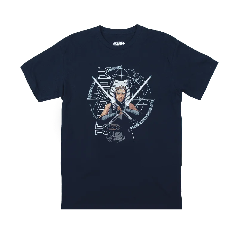 Ahsoka With Lightsaber Navy Tee