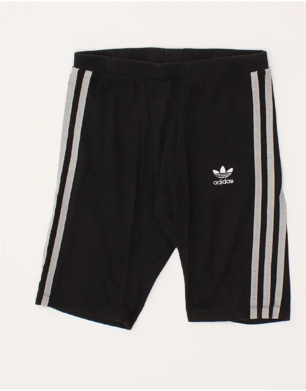 ADIDAS Womens Sport Shorts UK 6 XS  Black Cotton