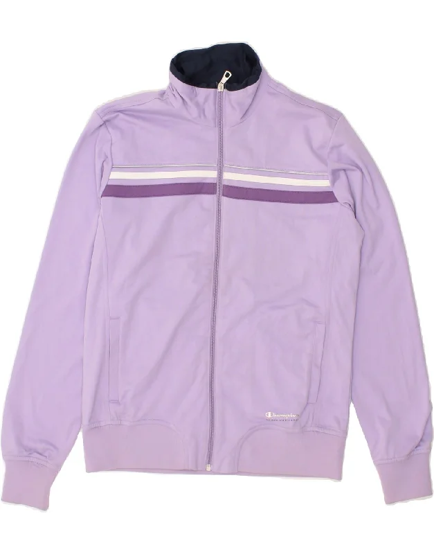 CHAMPION Womens Heritage Fit Tracksuit Top Jacket UK 16 Large Purple