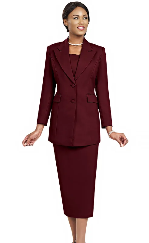 Ben Marc Usher Suit 2299-Burgundy