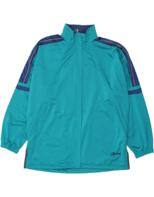 DIADORA Womens Tracksuit Top Jacket UK 18 XL Blue Colourblock Polyester