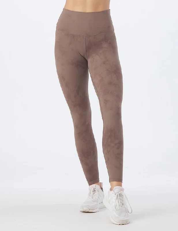 High Waist Pure Legging: Mocha Tie-Dye